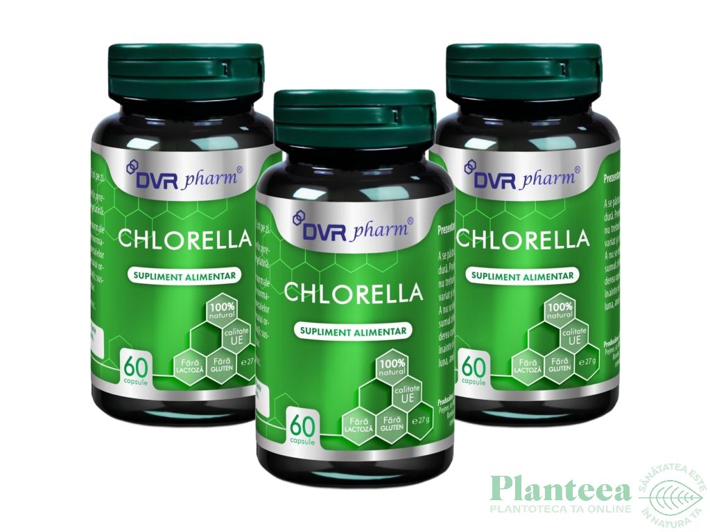 Pachet Chlorella 350mg 3x60cps - DVR PHARM