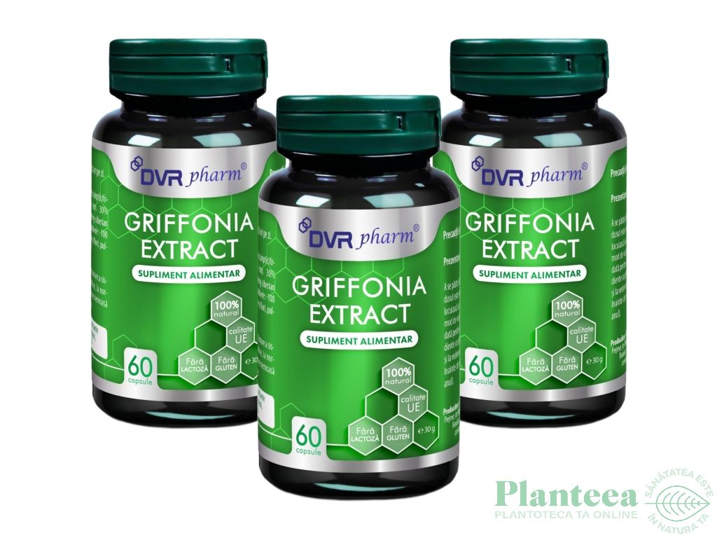 Pachet Griffonia extract 5 HTP 3x60cps - DVR PHARM