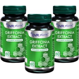 Pachet Griffonia extract 5 HTP 3x60cps - DVR PHARM