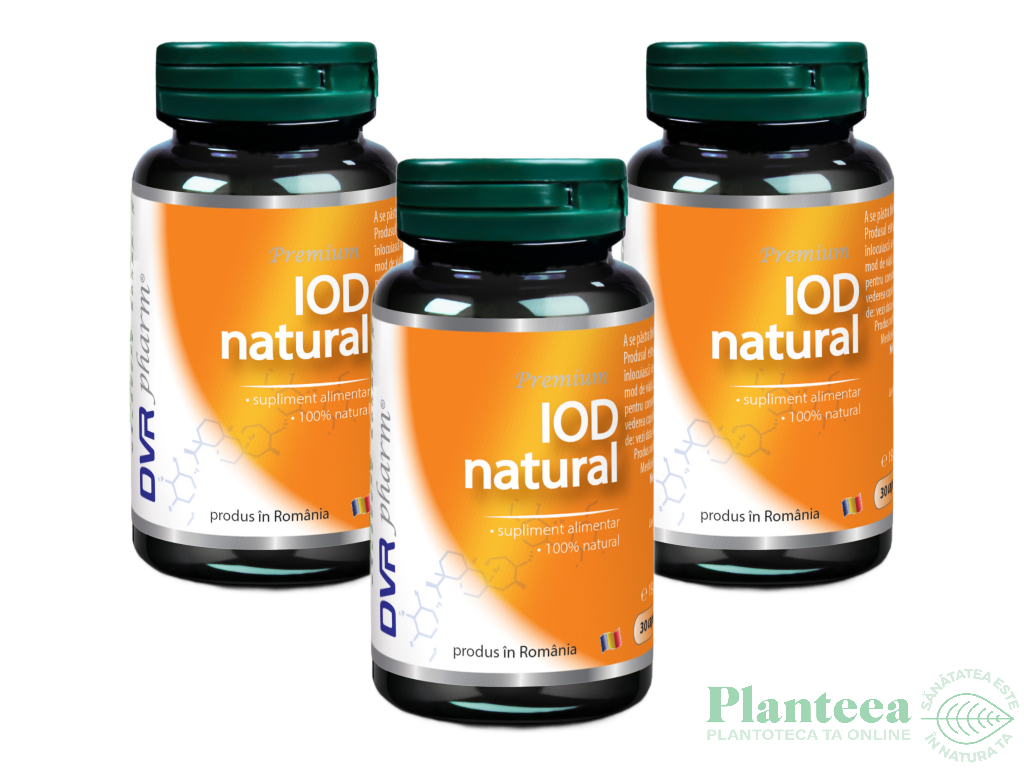 Pachet Iod natural 3x30cps - DVR PHARM