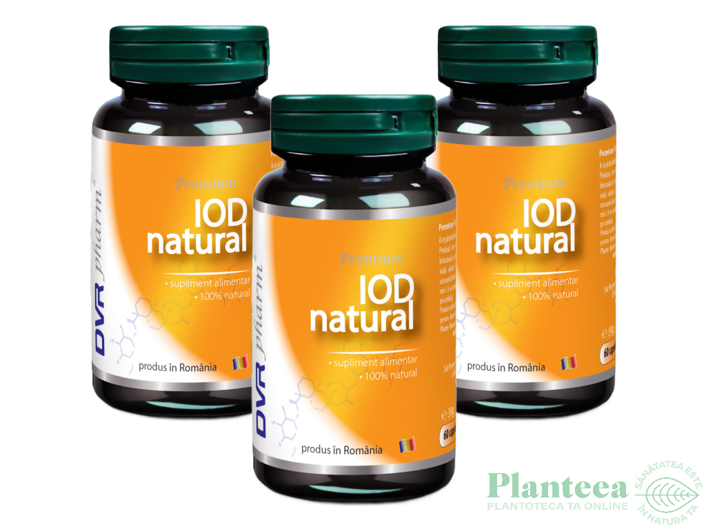 Pachet Iod natural 3x60cps - DVR PHARM