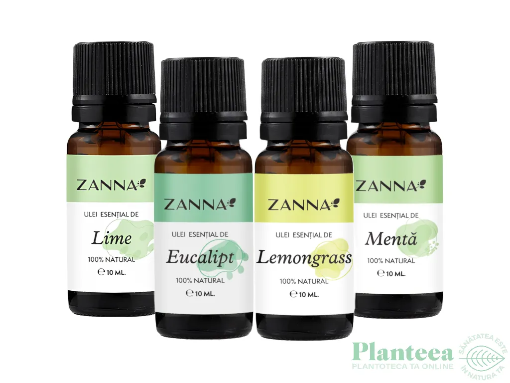 Kit 4 uleiuri esentiale Revigorante de Vara 4x10ml - ZANNA
