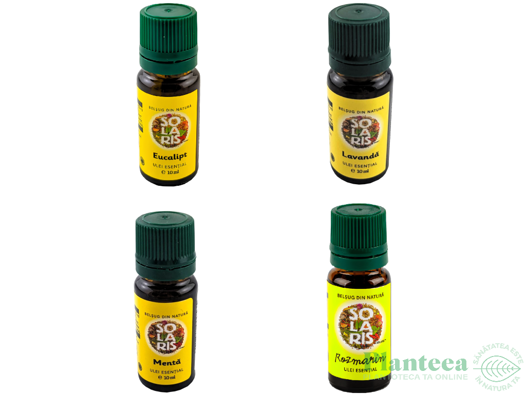 Kit 4 uleiuri esentiale de baza 4x10ml - SOLARIS