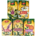 Set 5 Ceaiuri medicinale de baza [musetel, menta, sunatoare, tei, galbenele] 5x20dz - FARES