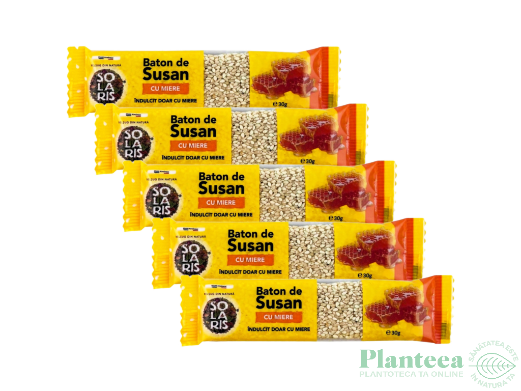 Set Batoane susan miere fara zahar 5x30g - SOLARIS