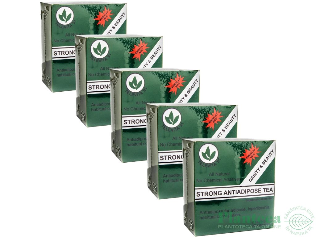 Set Ceai antiadipos strong 5x30dz - TELEVITA