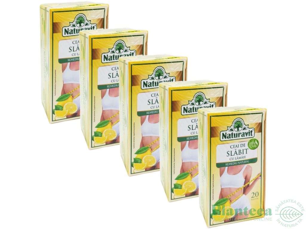 Set Ceai slabit cu lamaie 5x20dz - NATURAVIT