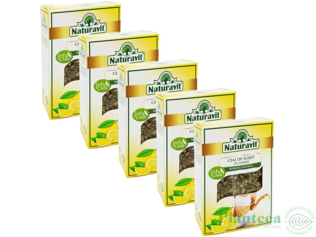 Set Ceai slabit cu lamaie 5x50g - NATURAVIT
