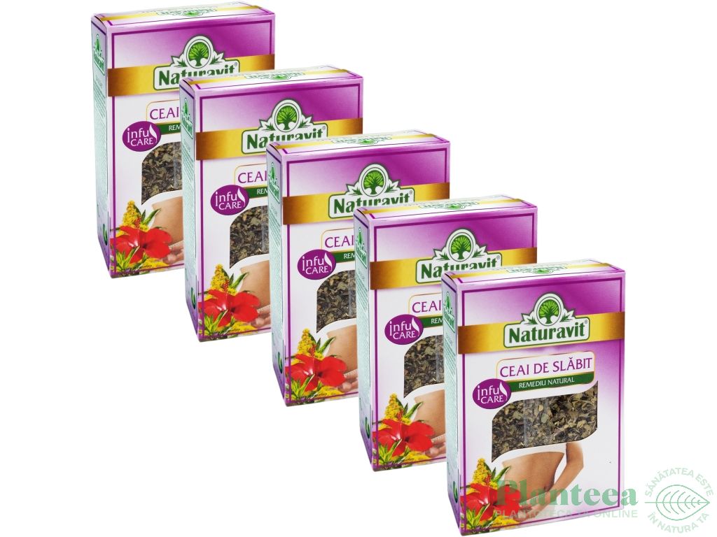 Set Ceai slabit cu leustean 5x50g - NATURAVIT