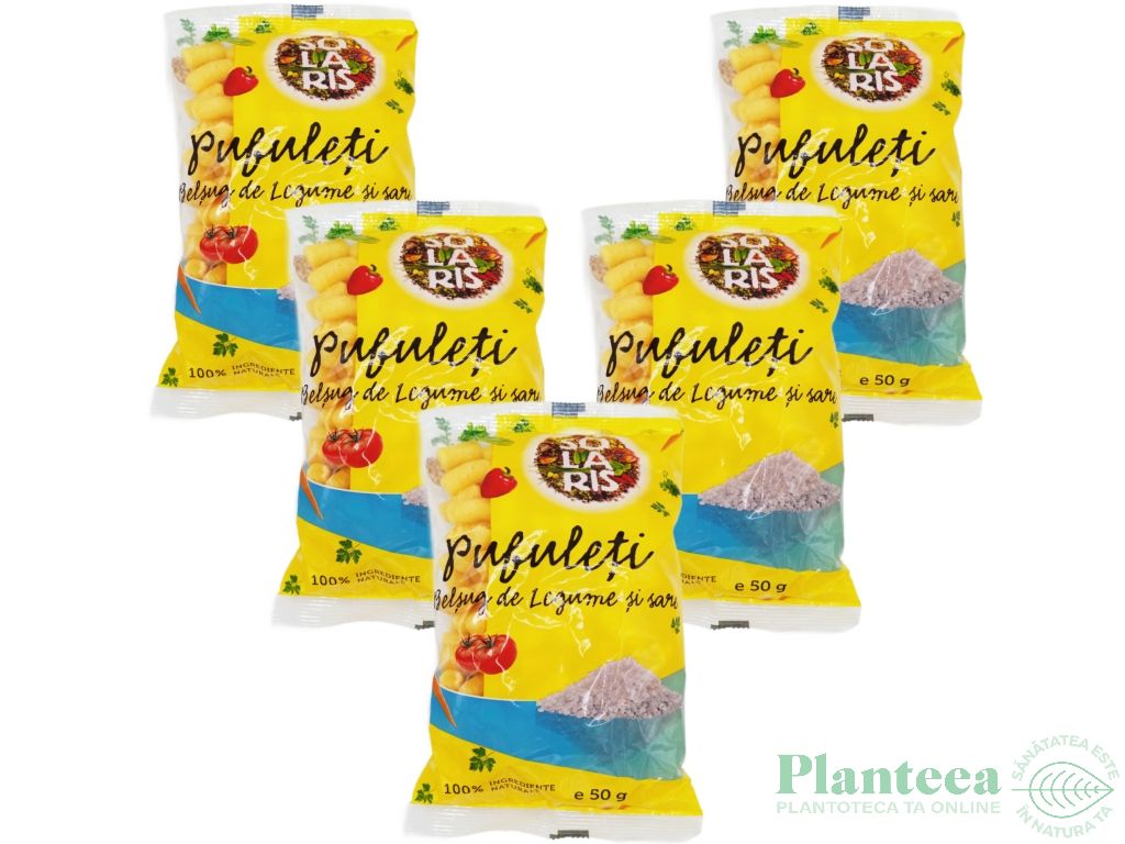 Set Pufuleti porumb belsug legume cu sare 5x50g - SOLARIS