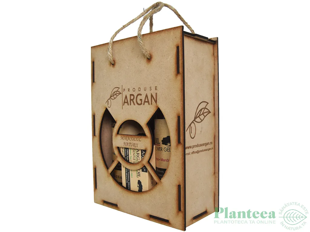 Set Cadou rustic [sampon 400ml+gel dus 400ml+sapun argana 40g] 3b - AZBANE