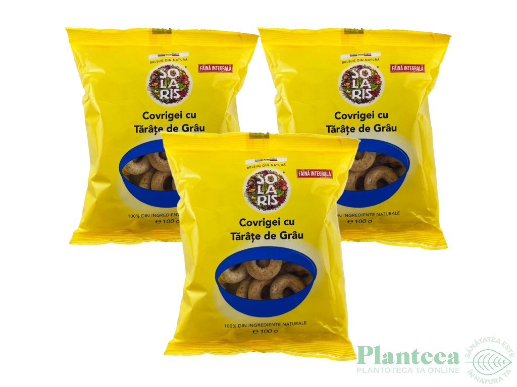 Set Covrigei integrali tarate grau 3x100g - SOLARIS