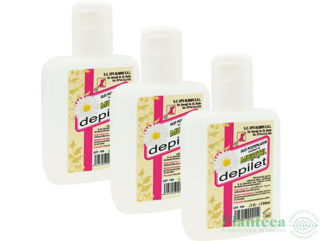 Set Ulei postepilator musetel 3x150ml - DEPILET