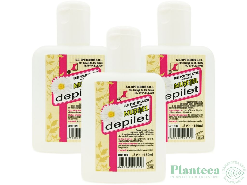 Set Ulei postepilator musetel 3x150ml - DEPILET