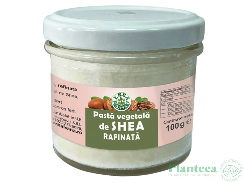 Pasta vegetala shea rafinata 100g - HERBAL SANA