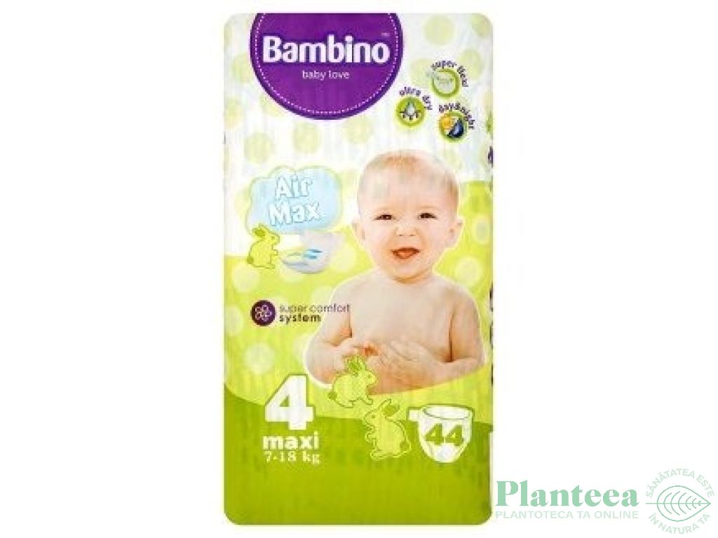 Scutece super comfort nr4 maxi {7~18kg} 44b - BAMBINO