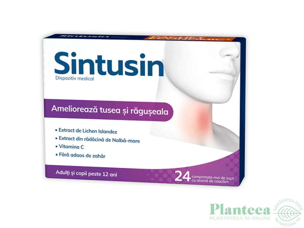 Sintusin adulti fara zahar 24cp - NATUR PRODUKT