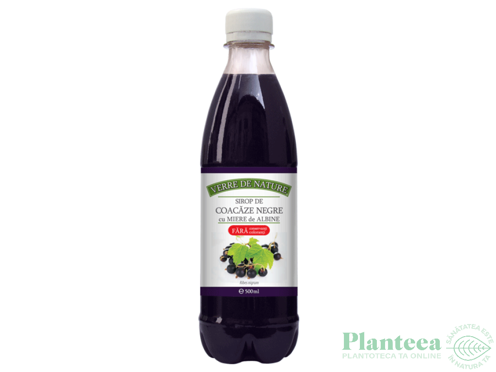 Sirop coacaze negre miere 500ml - MANICOS