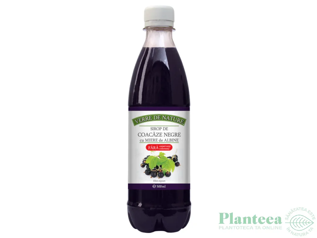 Sirop coacaze negre miere 500ml - MANICOS