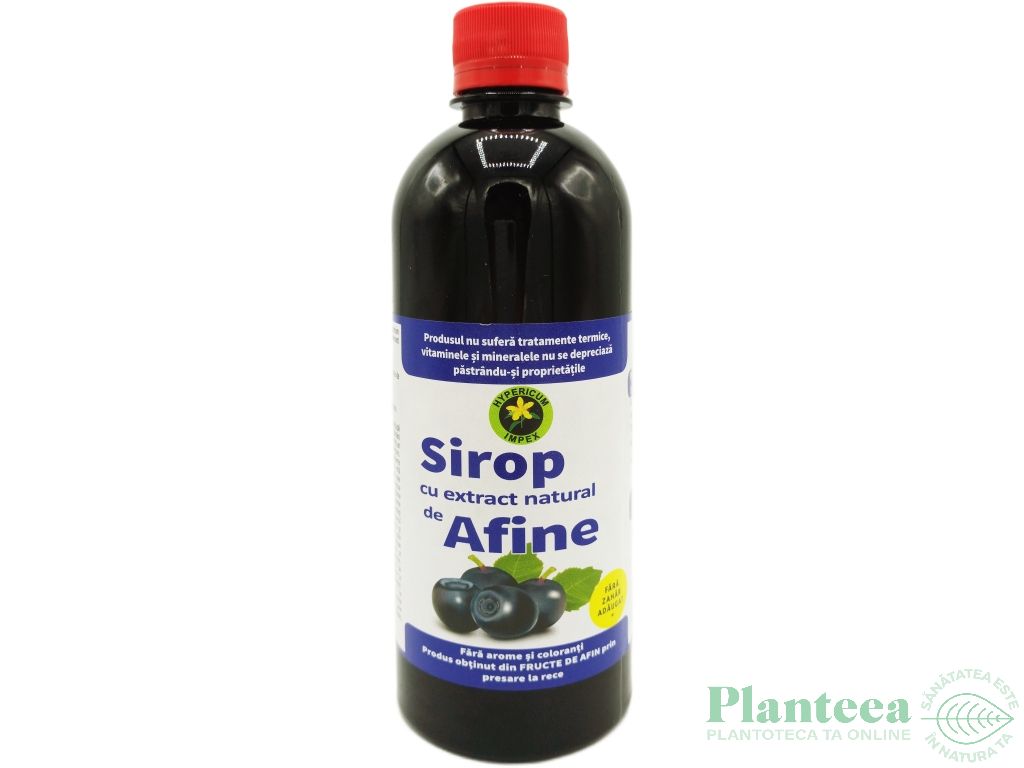 Sirop afine fara zahar 500ml - HYPERICUM PLANT