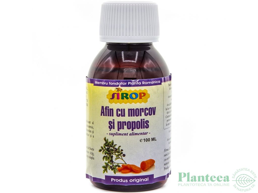 Sirop afin morcov propolis 100ml - ELIDOR