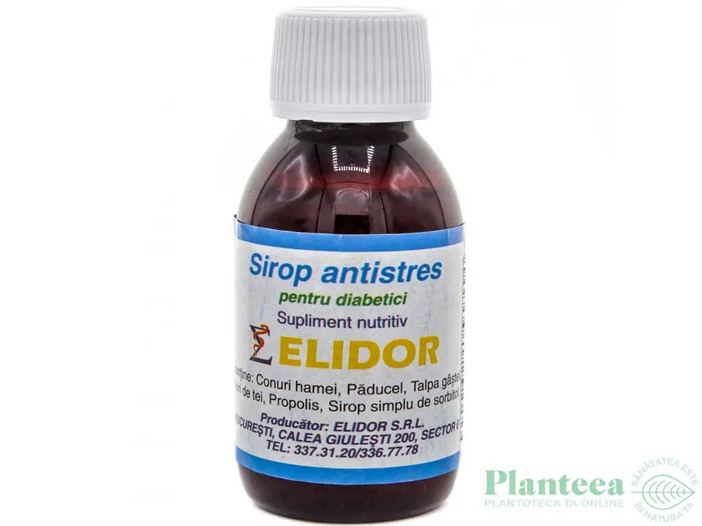 Sirop AntiStres diabetici 100ml - ELIDOR