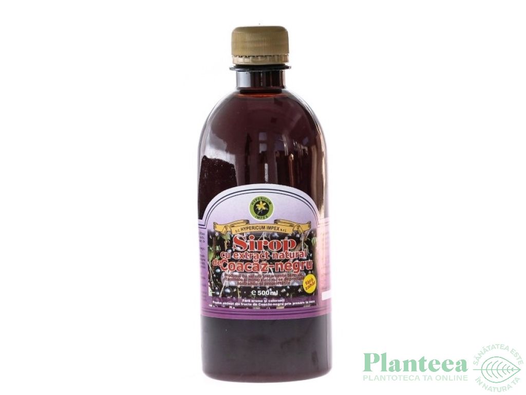 Sirop coacaze negre fara zahar 500ml - HYPERICUM PLANT