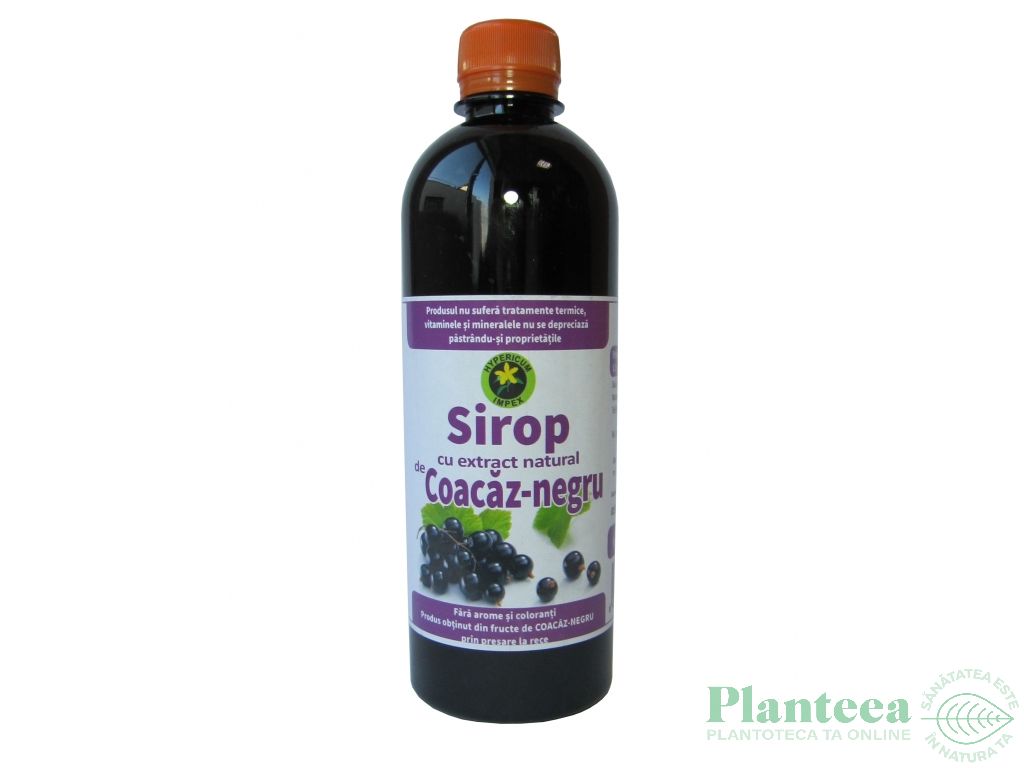 Sirop coacaze negre cu zahar invertit 500ml - HYPERICUM PLANT