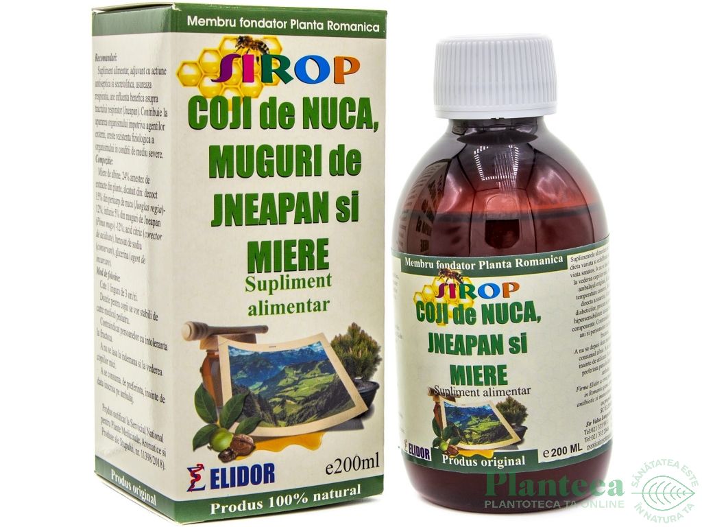 Sirop coji nuca jneapan miere 200ml - ELIDOR