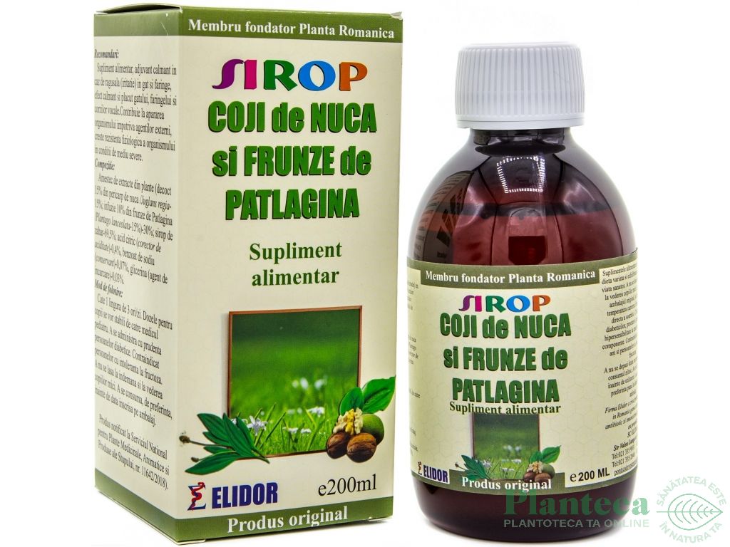 Sirop coji nuca patlagina 200ml - ELIDOR