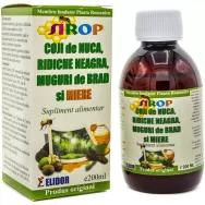 Sirop coji nuca ridiche neagra brad miere 200ml - ELIDOR