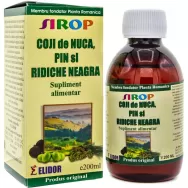 Sirop coji nuca ridiche neagra pin 200ml - ELIDOR