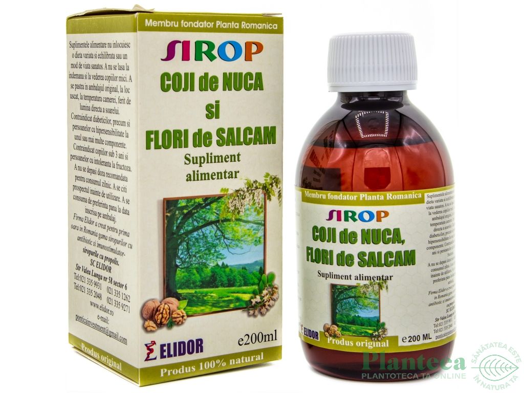 Sirop coji nuca salcam 200ml - ELIDOR