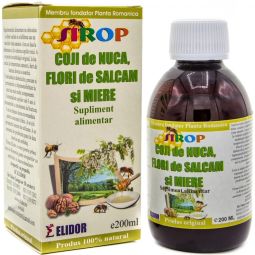 Sirop coji nuca salcam miere 200ml - ELIDOR