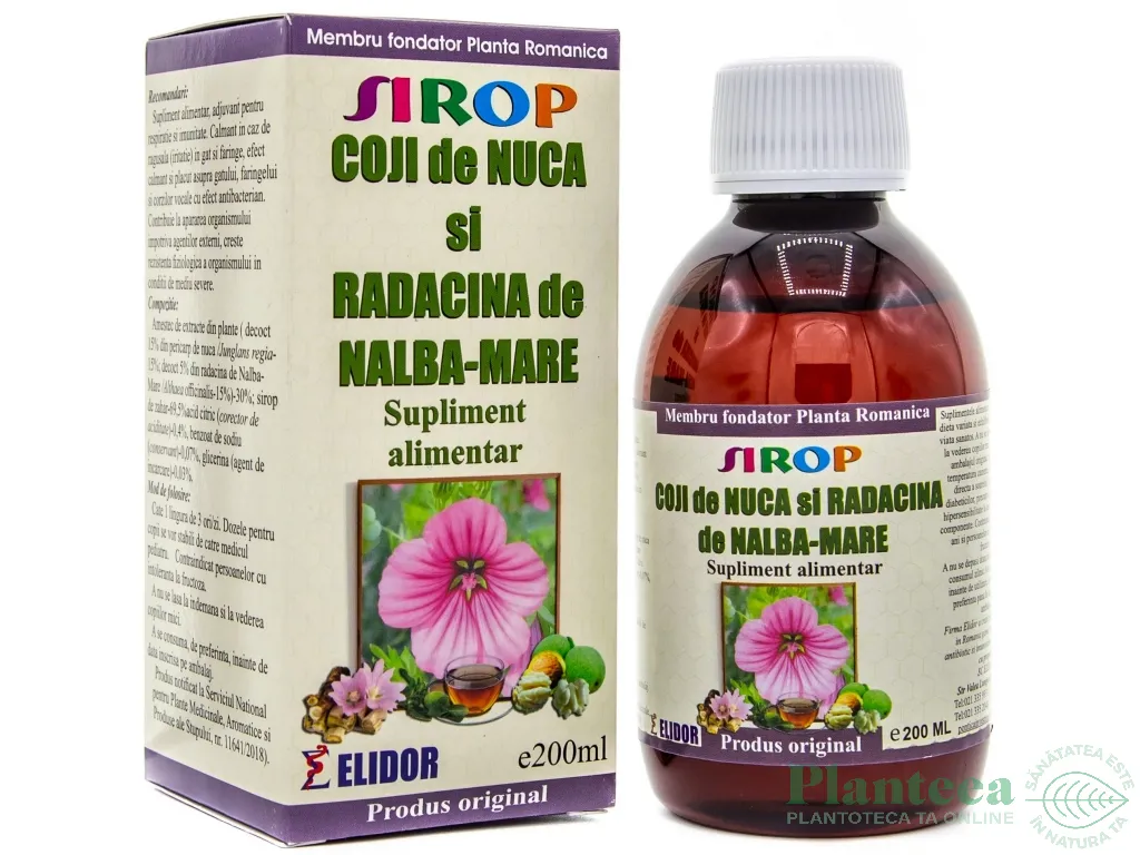 Sirop coji nuca nalba mare 200ml - ELIDOR
