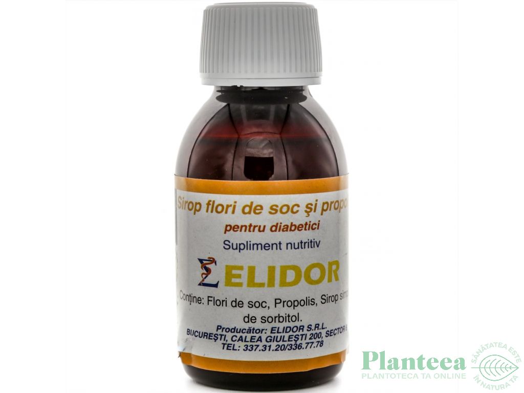 Sirop flori soc propolis diabetici 100ml - ELIDOR