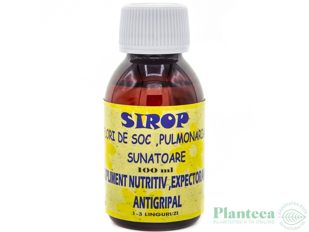 Sirop flori soc pulmonaria sunatoare 100ml - ELIDOR