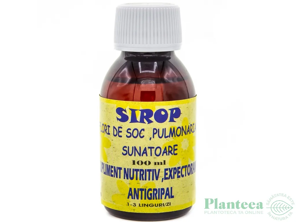 Sirop flori soc pulmonaria sunatoare [Expectorant Antigripal] 100ml - ELIDOR