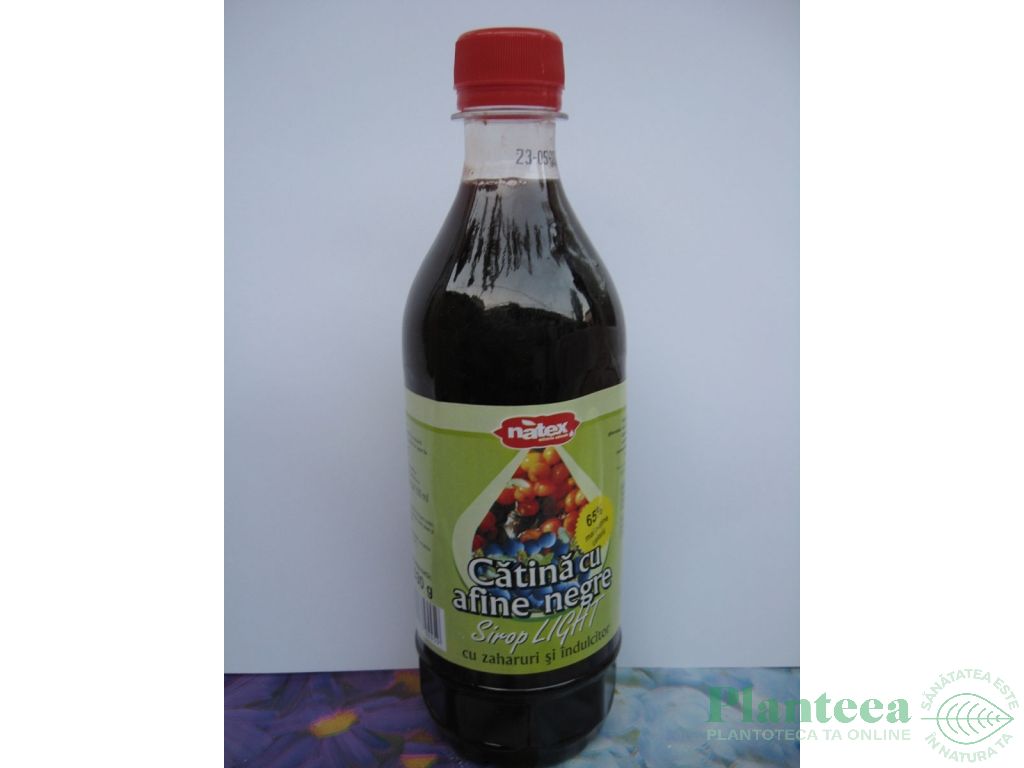 Sirop catina afine negre light 500ml - NATEX