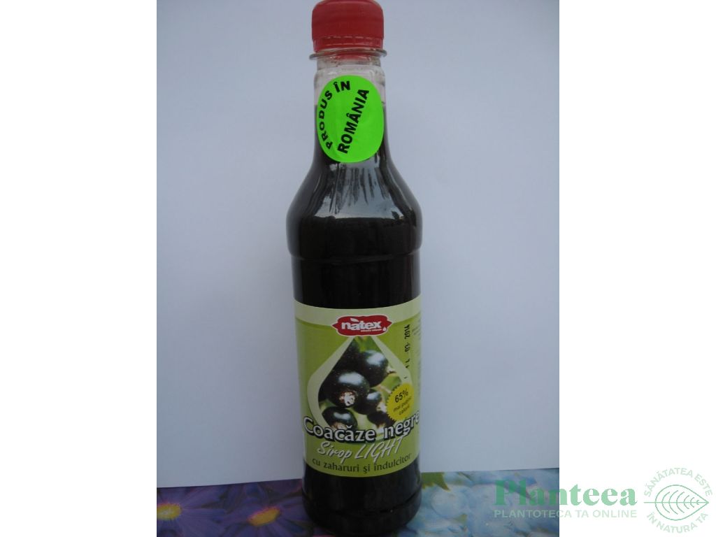 Sirop coacaze negre light 500ml - NATEX