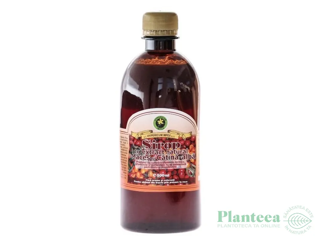 Sirop macese catina cu zahar invertit 500ml - HYPERICUM