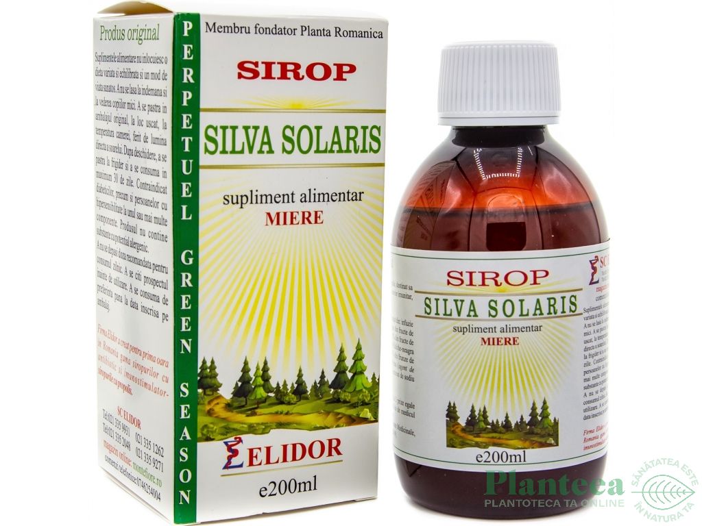 Sirop Silva Solaris cu miere 200ml - ELIDOR