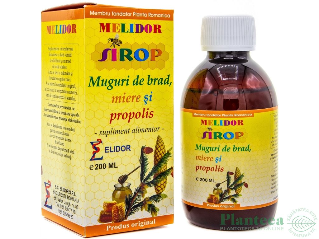 Sirop muguri brad miere propolis 200ml - ELIDOR