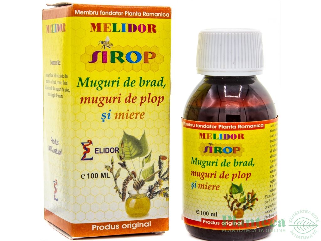 Sirop muguri brad plop miere 100ml - ELIDOR