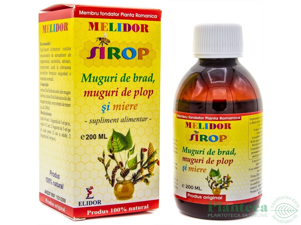 Sirop muguri brad plop miere 200ml - ELIDOR