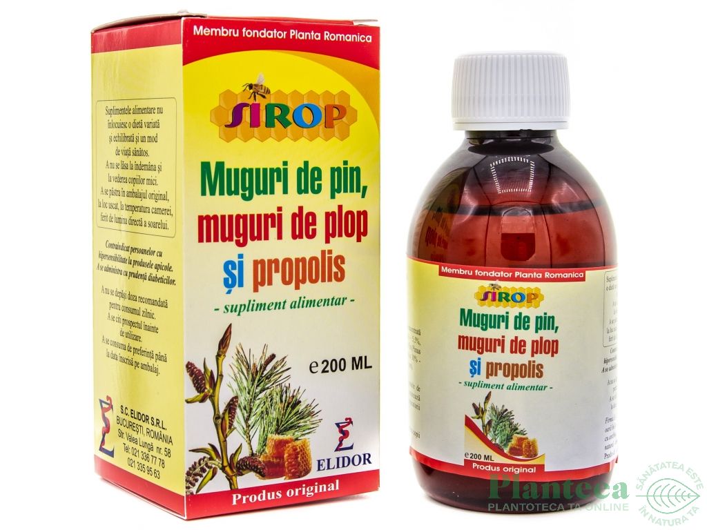 Sirop muguri pin plop propolis 200ml - ELIDOR