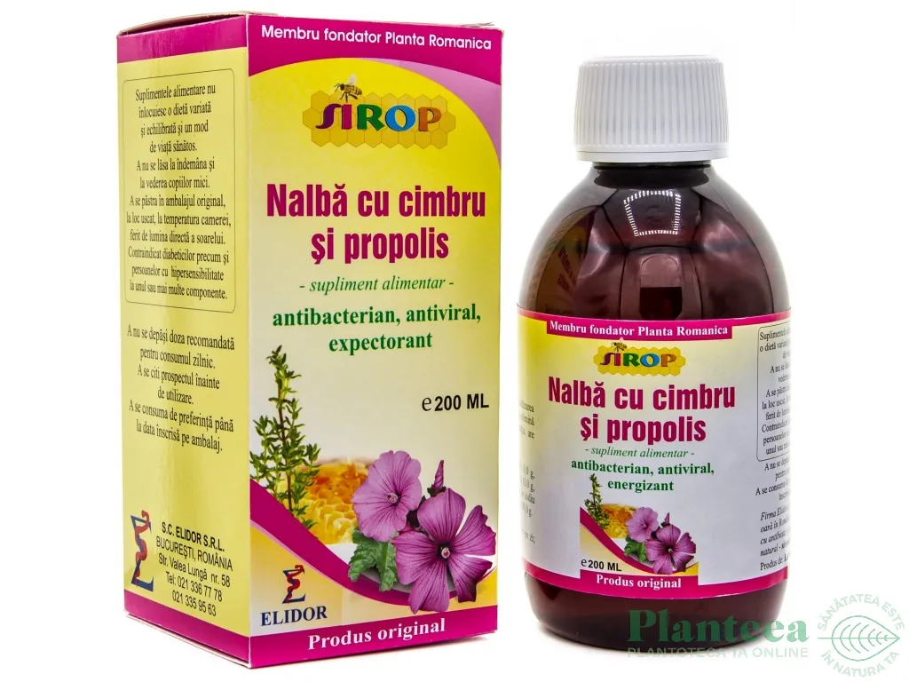 Sirop nalba cimbru propolis 200ml - ELIDOR