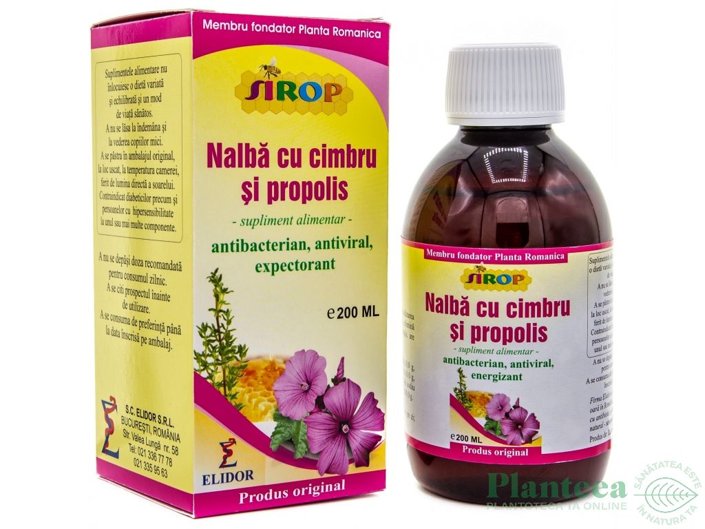 Sirop nalba cimbru propolis 200ml - ELIDOR