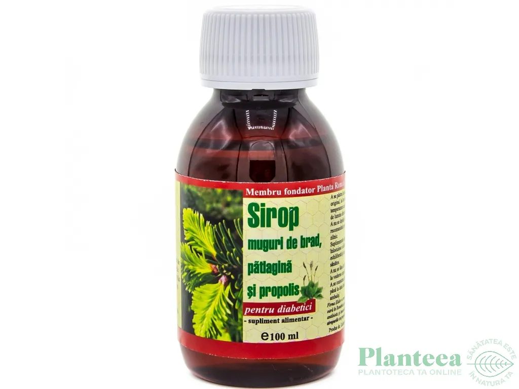 Sirop patlagina brad propolis diabetici 100ml - ELIDOR