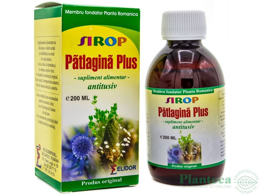 Sirop patlagina plus 200ml - ELIDOR